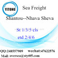 Shantou Port LCL Consolidation To Nhava Sheva